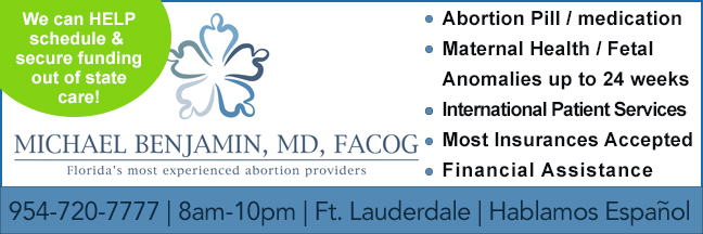 Dr. Benjamin abortion clinic in Ft. Lauderdale, Florida