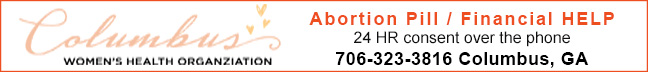 Alabama abortion clinics: Columbus Women's Health Organization abortion clinic in Columbus, Georgia